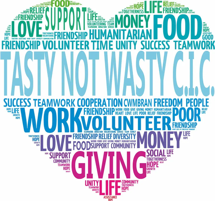 Tasty Not Wasty community heart - showing the warmth and care of community support